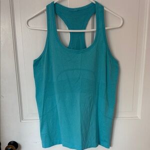 Lululemon Swiftly tech  Teal Racerback Tank Top 10 waist length
